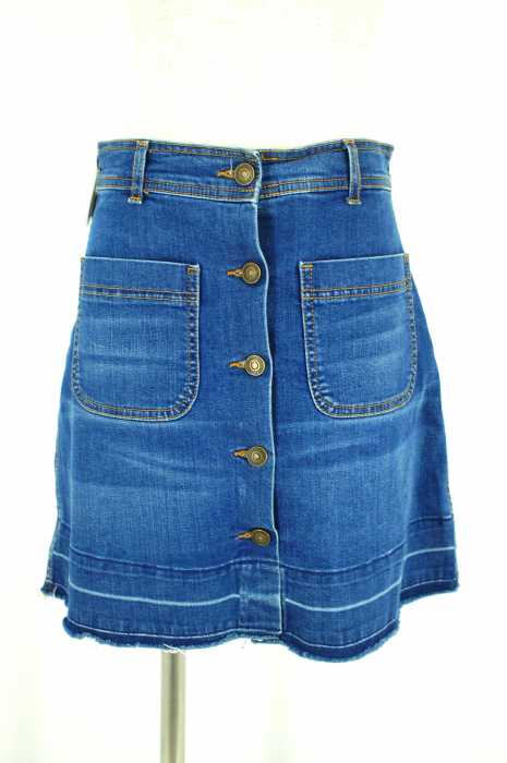 ZARA WOMAN （ザラ ウーマン） フロントボタン　カットオフ　切りっぱなし レディース スカート