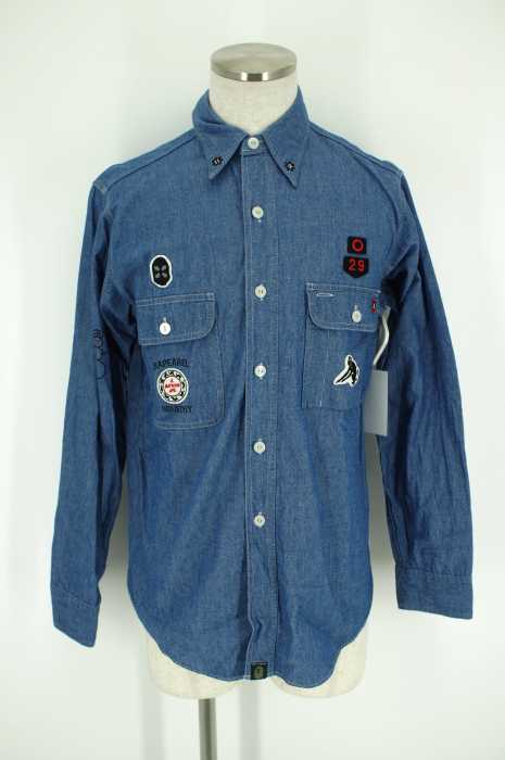 A BATHING APE x BIG YANK　（アベイシングエイプ×ビッグヤンク） CHAMBRAY WORK 刺繍シャツ メンズ トップス