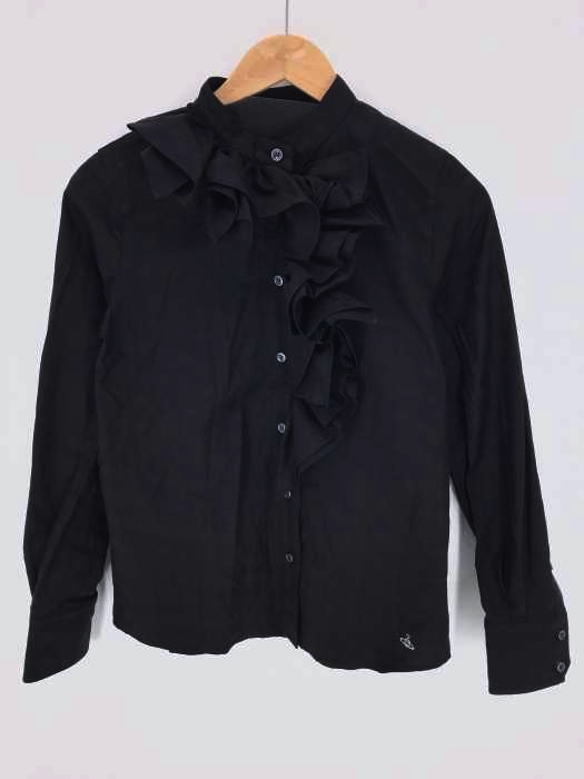 Vivienne Westwood RED LABEL（ヴィヴィアンウエストウッドレッドレーベル） オーブ総柄フリルドレスシャツ レディース トップス