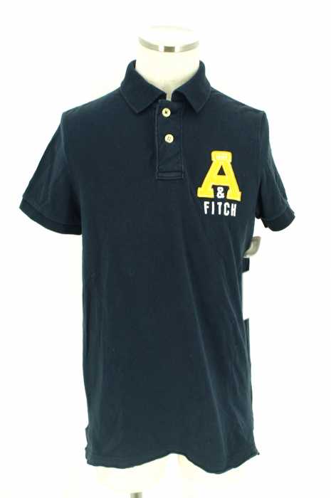 Abercrombie & Fitch （アバクロンビーアンドフィッチ） ワッペン付き半袖ポロシャツ メンズ トップス