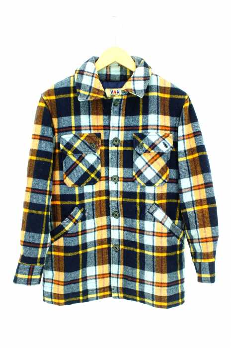 Van ヴァン Boysのcpoジャケット チェック柄ネルシャツ メンズ トップス ブランド古着買取販売バズストア