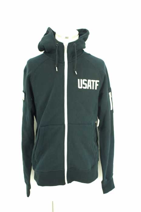 NIKE （ナイキ） USATF ロゴプリント入り ジップアップパーカー