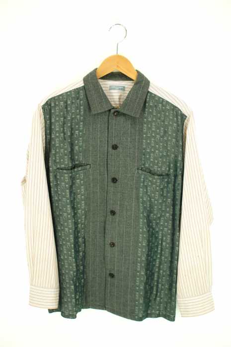 COMME des GARCONS HOMME (コムデギャルソンオム) AD2001 01AW 袖切替総柄シャツ メンズ トップス