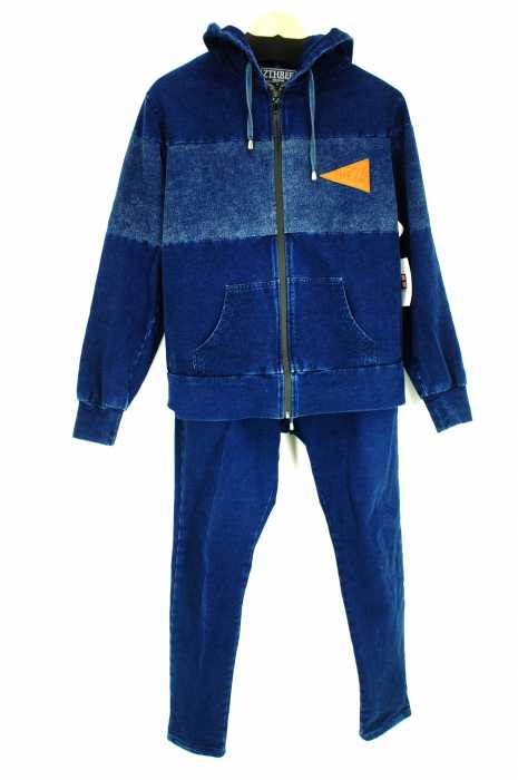 7THREE(セブンスリー) DENIM SWEAT SETUP 16AW インディゴ染め メンズ セットアップ