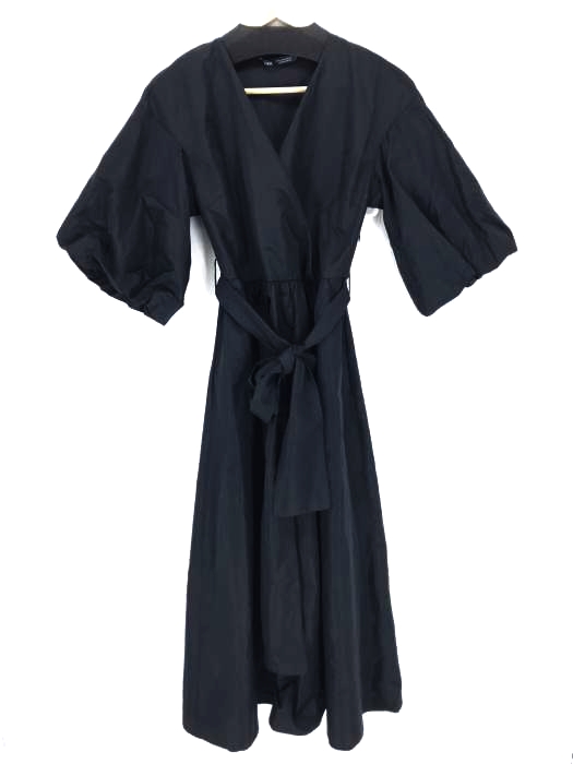 ZARA（ザラ） Midi Dress With Voluminous Sleeve  ボリュームスリーブマキシワンピース レディース ワンピース