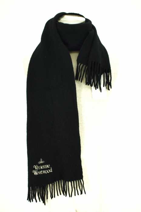 Vivienne Westwood (ヴィヴィアンウエストウッド) ロゴ刺繍入りマフラー メンズ ファッション雑貨