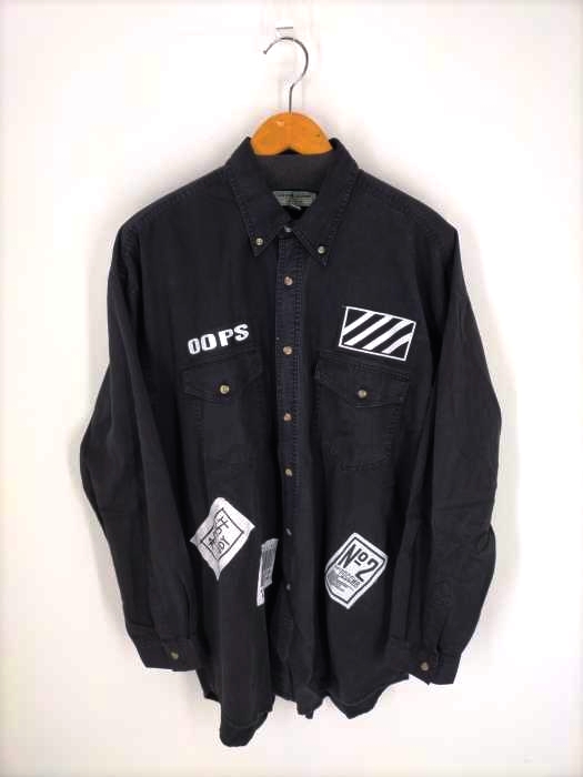 GUESS JEANS(ゲスジーンズ) ボタンダウンワッペン長袖シャツ メンズ トップス