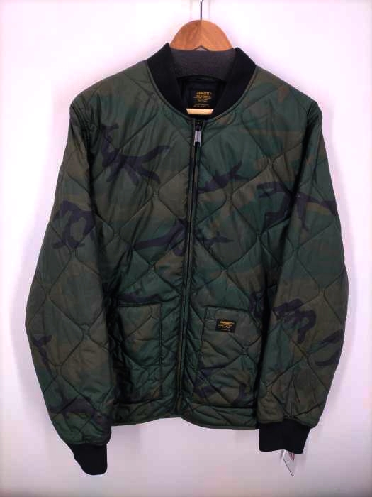 Carhartt WIP（カーハートワークインプログレス） Newton Bomber Liner camo combat green カモ柄中綿ライナージャケット メンズ アウター