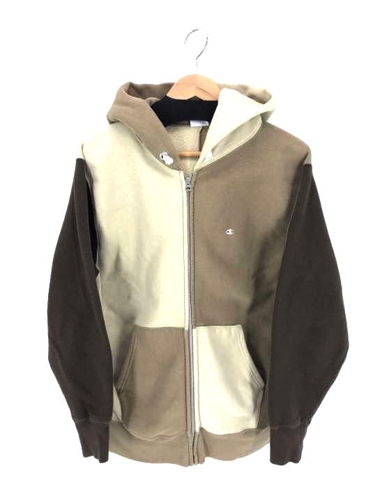 Champion（チャンピオン） 別注 パネル ジップ パーカ メンズ トップス