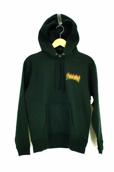 THRASHER（スラッシャー） flame overlay hoodie メンズ トップス