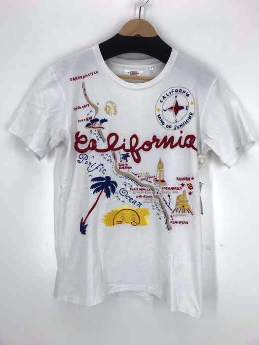 H.R.MARKET(ハリウッドランチマーケット) フロントcalifornia刺 繡クルーネックTシャツ メンズ トップス
