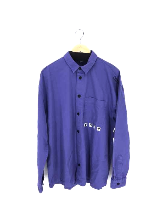 BERSHKA（ベルシュカ） OVERSIZE FIT バックプリント長袖ワークシャツ メンズ トップス