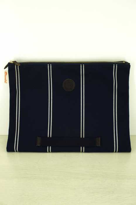 SUNBRELLA×NORTH THREE QUARTER EAST () ストライプ柄クラッチバッグ メンズ ファッション雑貨