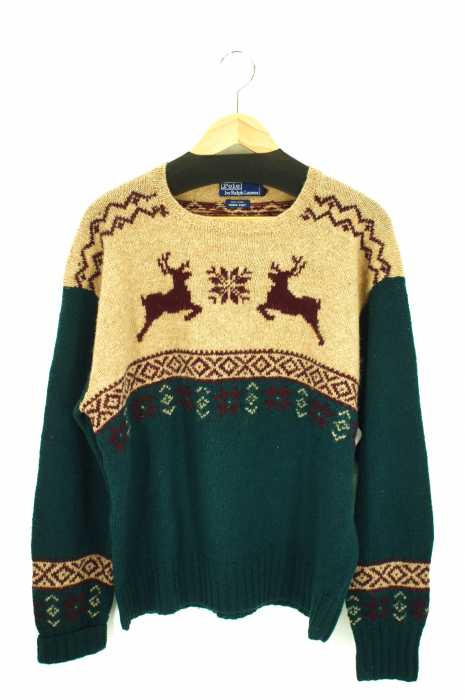 Polo by RALPH LAUREN (ポロバイラルフローレン) ノルディック柄ハンドニットセーター メンズ トップス