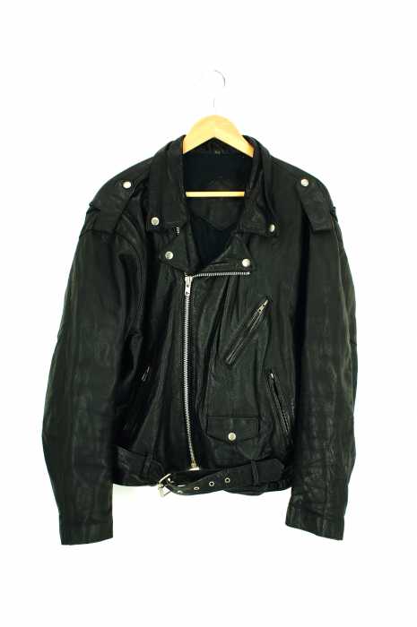 USED古着  （ユーズドフルギ） レザーシングルライダースジャケット メンズ アウター