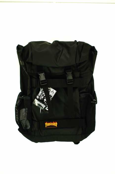 THRASHER（スラッシャー） ブラックフレイムロゴ リュック メンズ バッグ