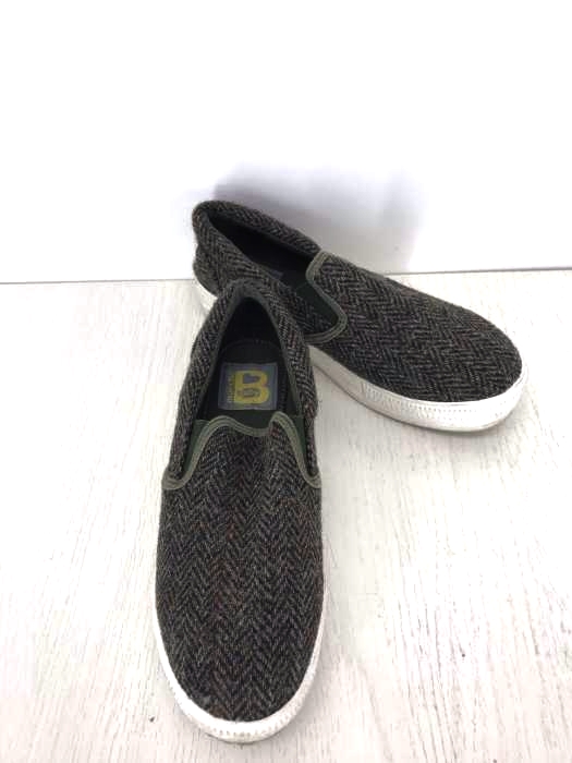 Harris Tweed(ハリスツイード) 厚底スリッポンスニーカー レディース シューズ
