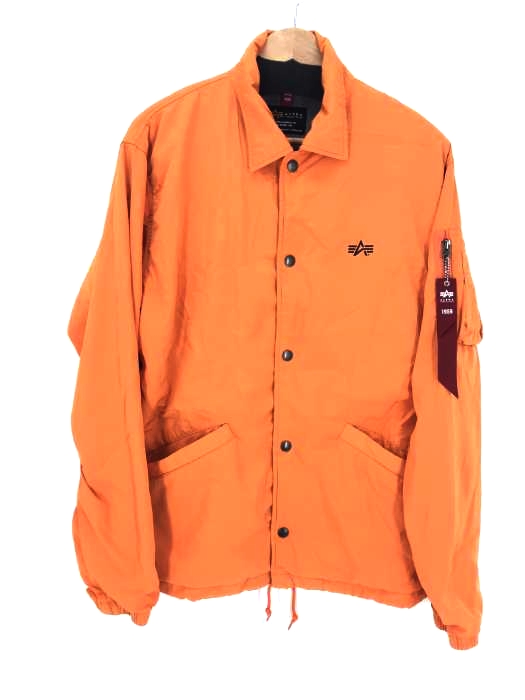 ALPHA INDUSTRIES（アルファインダストリーズ） ロゴプリント コーチジャケット メンズ アウター