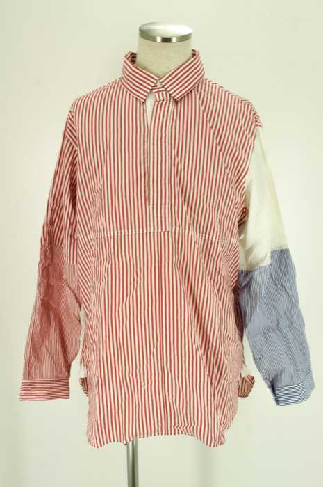 MOUNTAIN RESEARCH （マウンテンリサーチ） Cricket Shirt - London Stripe - Red メンズ トップス