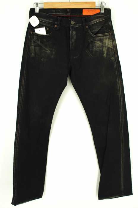 JEAN SHOP (ジーンショップ) 加工コットンストレートパンツ メンズ パンツ