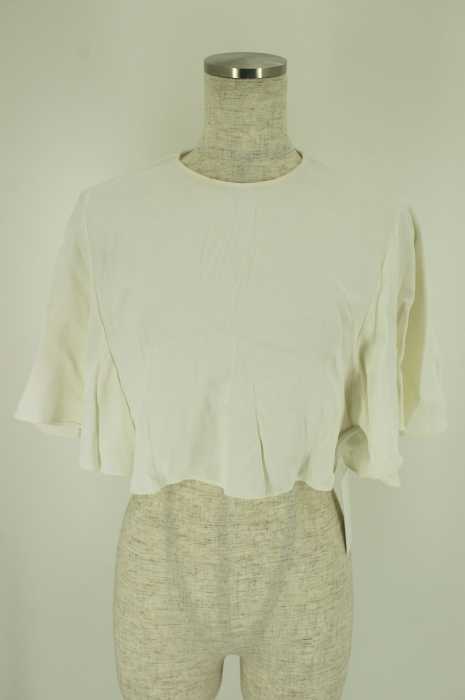 ZARA WOMAN （ザラ ウーマン） ショート丈フリルトップス レディース トップス
