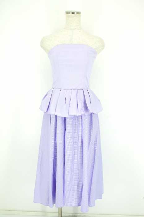 beautiful people （ビューティフルピープル） c.check bare shoulder dress レディース ワンピース