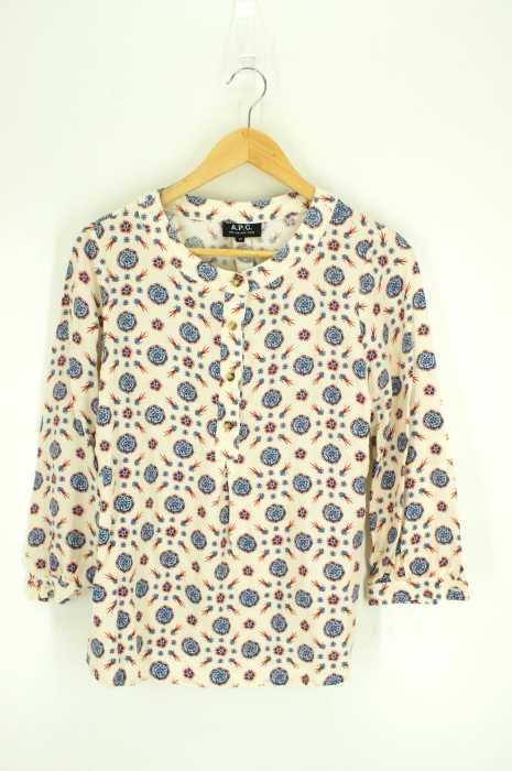 A.P.C. （アーペーセー） 総柄ヘンリーネックシャツ レディース トップス