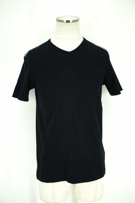 BLACK LABEL CRESTBRIDGE (ブラックレーベル・クレストブリッジ) ワンポイント刺繍VネックTシャツ メンズ トップス
