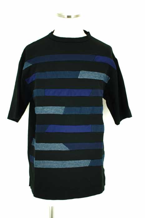 EN ROUTE  （アンルート） ボーダー柄パッチワークTシャツ メンズ トップス