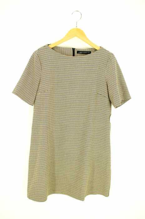 ZARA WOMAN （ザラ ウーマン） 半袖　ワイドシルエット千鳥格子柄ワンピース レディース ワンピース