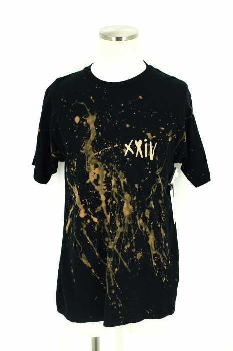 XX FOUR (ダブルエックスフォー) ブリーチ加工プリント入り半袖Tシャツ メンズ トップス