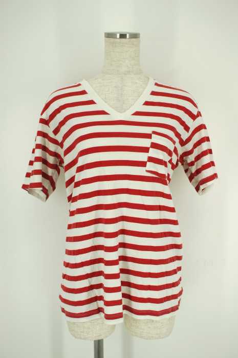 BEAUTY & YOUTH UNITED ARROWS  （ビューティーアンドユースユナイテッドアローズ） ボーダーVネックTシャツ レディース トップス