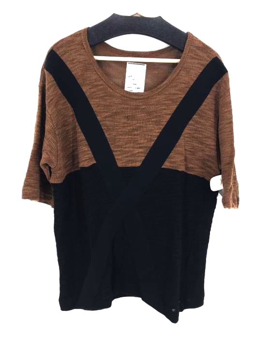 SHAREEF(シャリーフ) LINEN/SILK KNIT BRADE TAPE BIG-T メンズ トップス