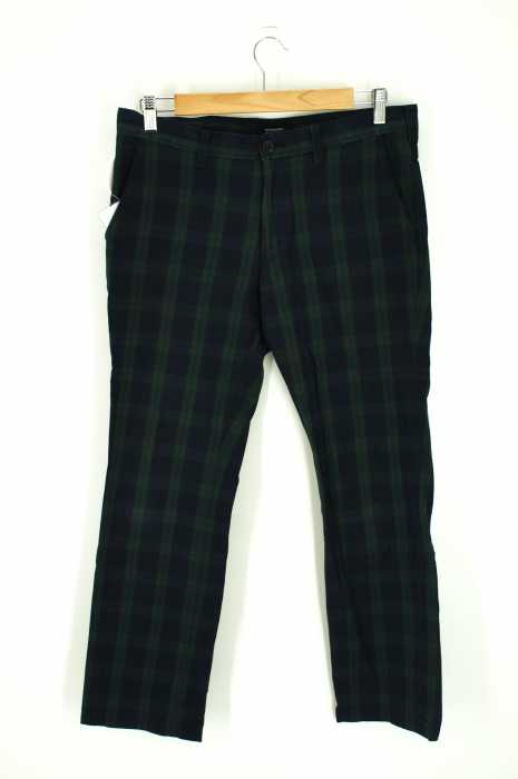 BURBERRY BLACK LABEL (バーバリーブラックレーベル) ブラックウォッチ柄ストレッチパンツ メンズ パンツ