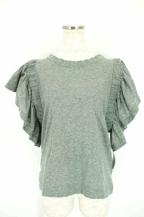 RBS (レイビームス) ギャザー フリルスリーブ Tシャツ レディース トップス
