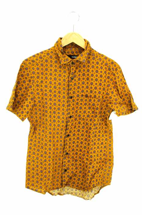 KATHARINE HAMNETT（キャサリンハムネット） リネン　柄シャツ　マスタード レディース トップス