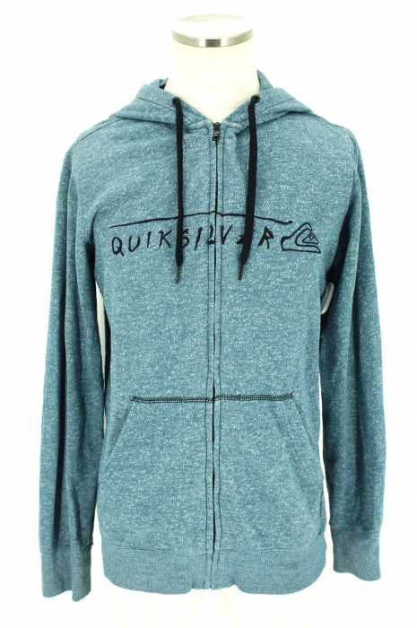 Quiksilver（クイックシルバー） ロゴ入り霜降りジップアップパーカー メンズ トップス
