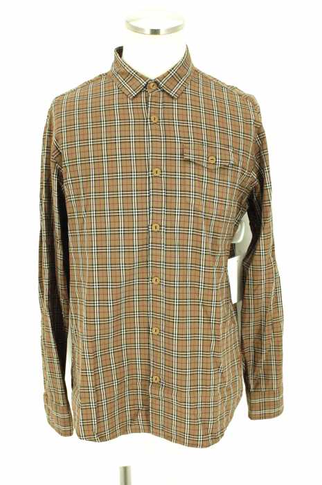 BURBERRY BLACK LABEL （バーバリーブラックレーベル） 胸ポケット付きチャック柄ボタンシャツ メンズ トップス