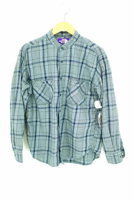 THE NORTH FACE PURPLE LABEL （ノースフェイスパープルレーベル） Band Collar Twill Shirt メンズ トップス