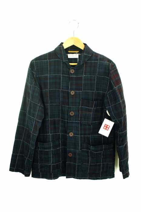 UNIVERSAL WORKS（ユニバーサルワークス） ショールカラーチェック柄シャツジャケット メンズ アウター