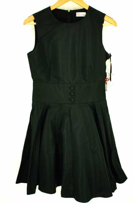 RED VALENTINO(レッドヴァレンティノ) ブラックノースリーブドレス フレアワンピース レディース ワンピース