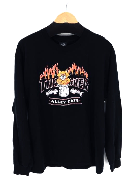 THRASHER(スラッシャー) ALLEY CATS LONG SLEEVE T SHIRTS アレーキャッツロングスリーブTシャツ メンズ トップス