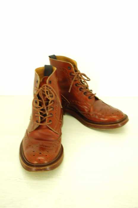Tricker's（トリッカーズ） ウイングチップカントリーブーツ メンズ シューズ
