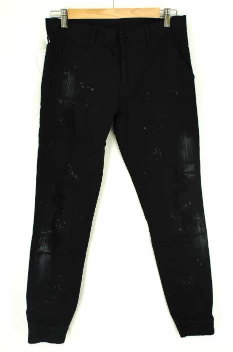 Danke Schon （ダンケシェーン） ペンキダメージ加工ジップリブパンツ メンズ パンツ