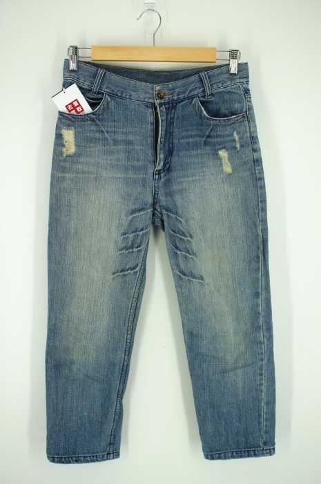 Ray Cassin （レイカズン） ダメージ加工　ストレートデニムパンツ レディース パンツ