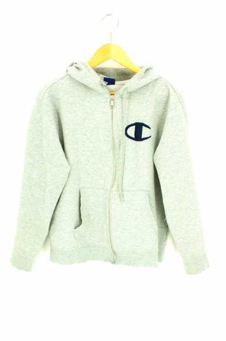 Champion (チャンピオン) USA製 ビッグロゴ刺繍 ジップアップ メンズ トップス