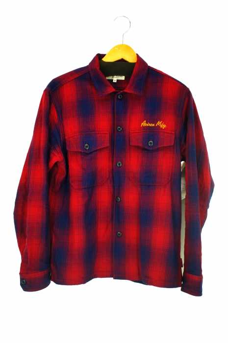 AVIREX（アヴィレックス） TYPE BLUE/USN ユーティリティ刺繍シャツ/EMBROIDERED UTILITY SHIRT メンズ トップス