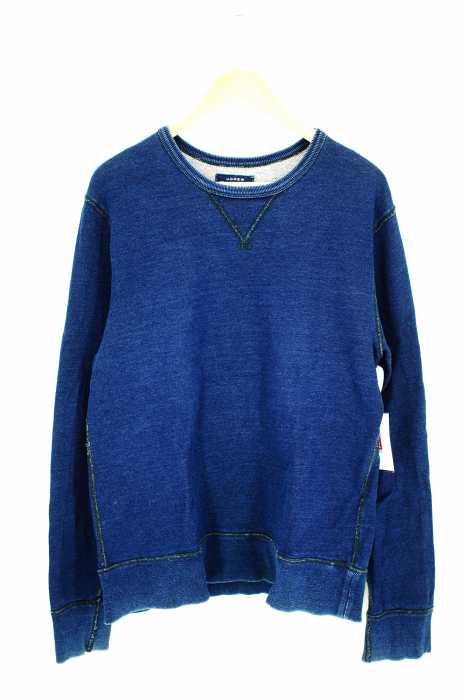J.CREW（ジェイクルー） 無地コットンプルオーバー　インディゴ メンズ トップス