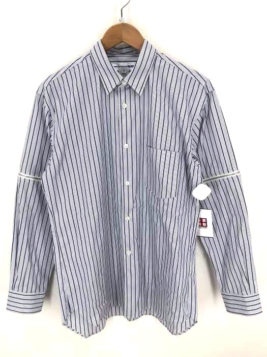 COMME des GARCONS SHIRT（コムデギャルソンシャツ） ジップ付きストライプ シャツ ボタンカフス メンズ トップス