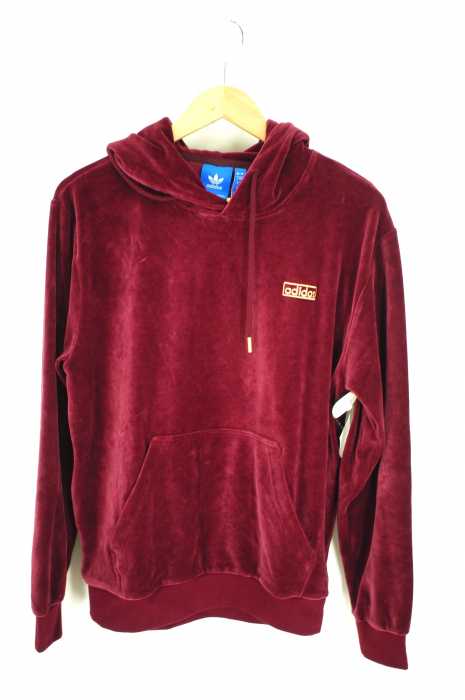 adidas (アディダス) Velour Pullover Hoodie Originals メンズ トップス